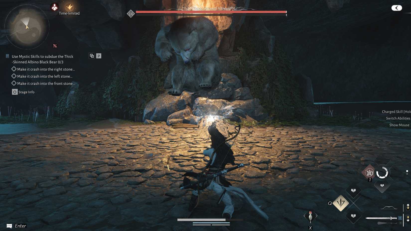 The fight against the bear using Tai Chi in the Cries in the Distance quest in Where Winds Meet.