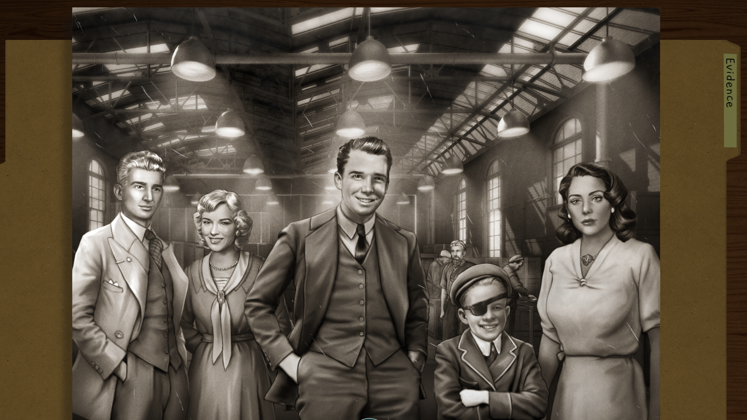 A photo of a family sits on a folder in key art for The Roottrees Are Dead