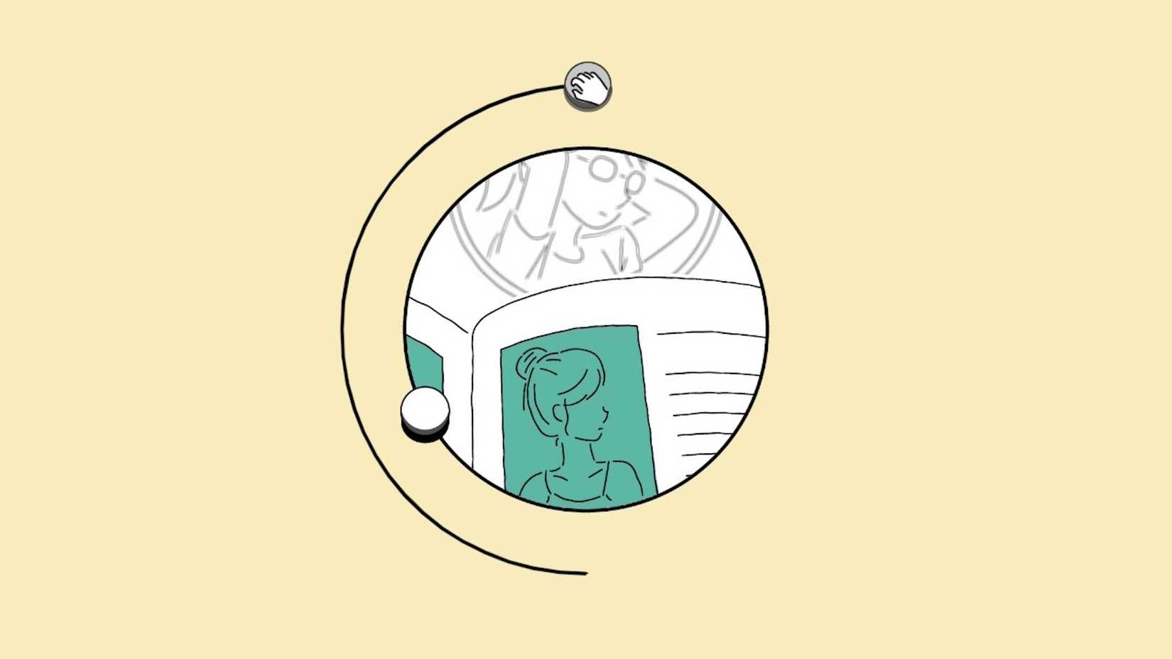 Sofia tries to do her hair in And Roger