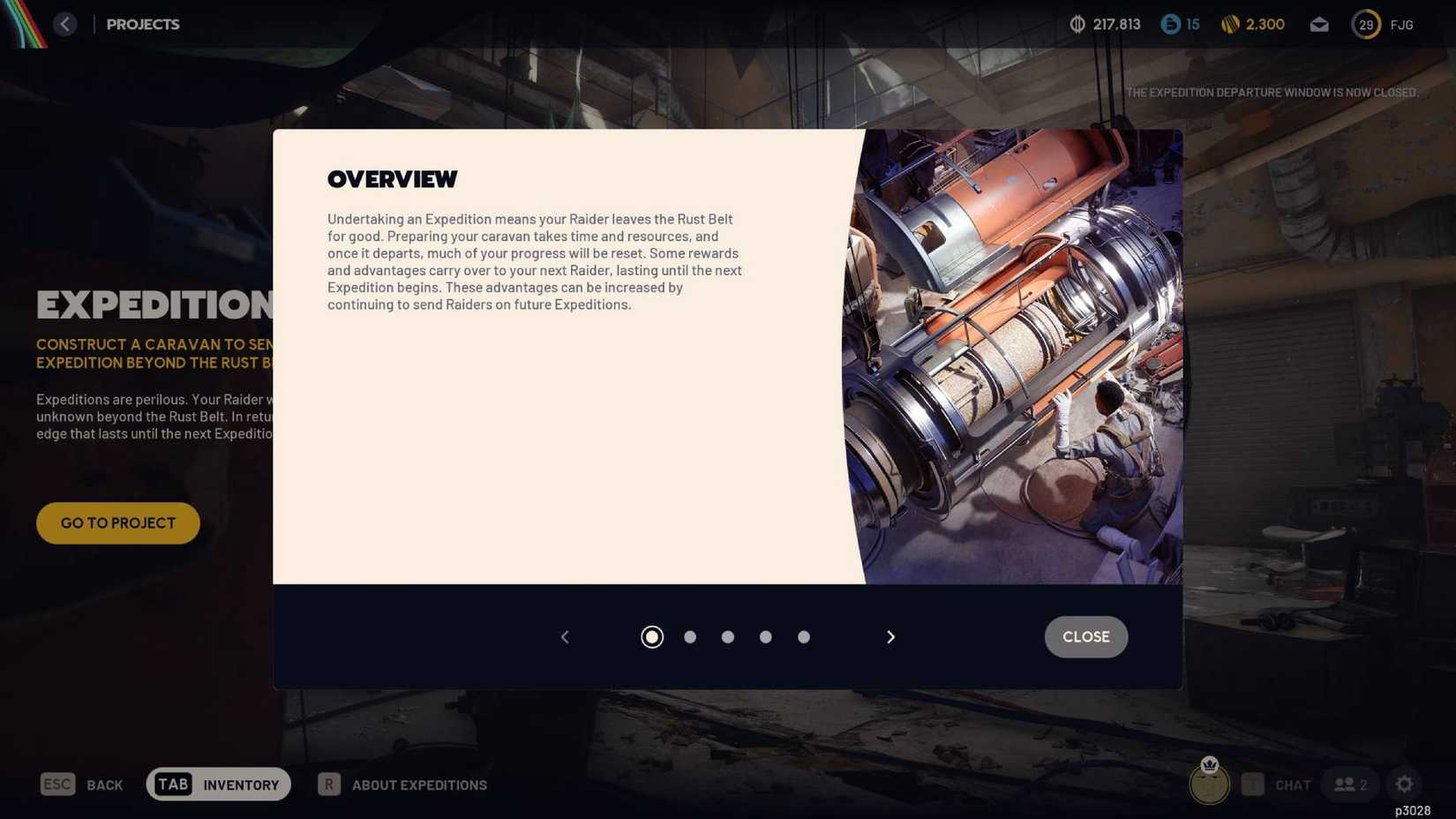 The overview screen of expeditions in Arc Raiders.