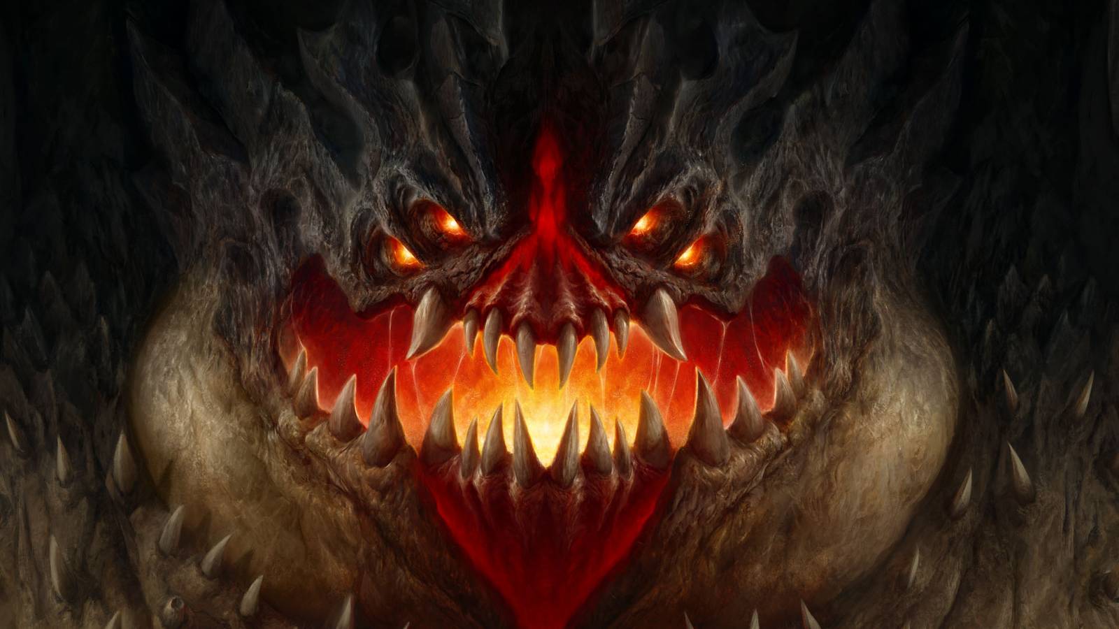 A key art of Diablo 4 season 11 showing Azamodan's face