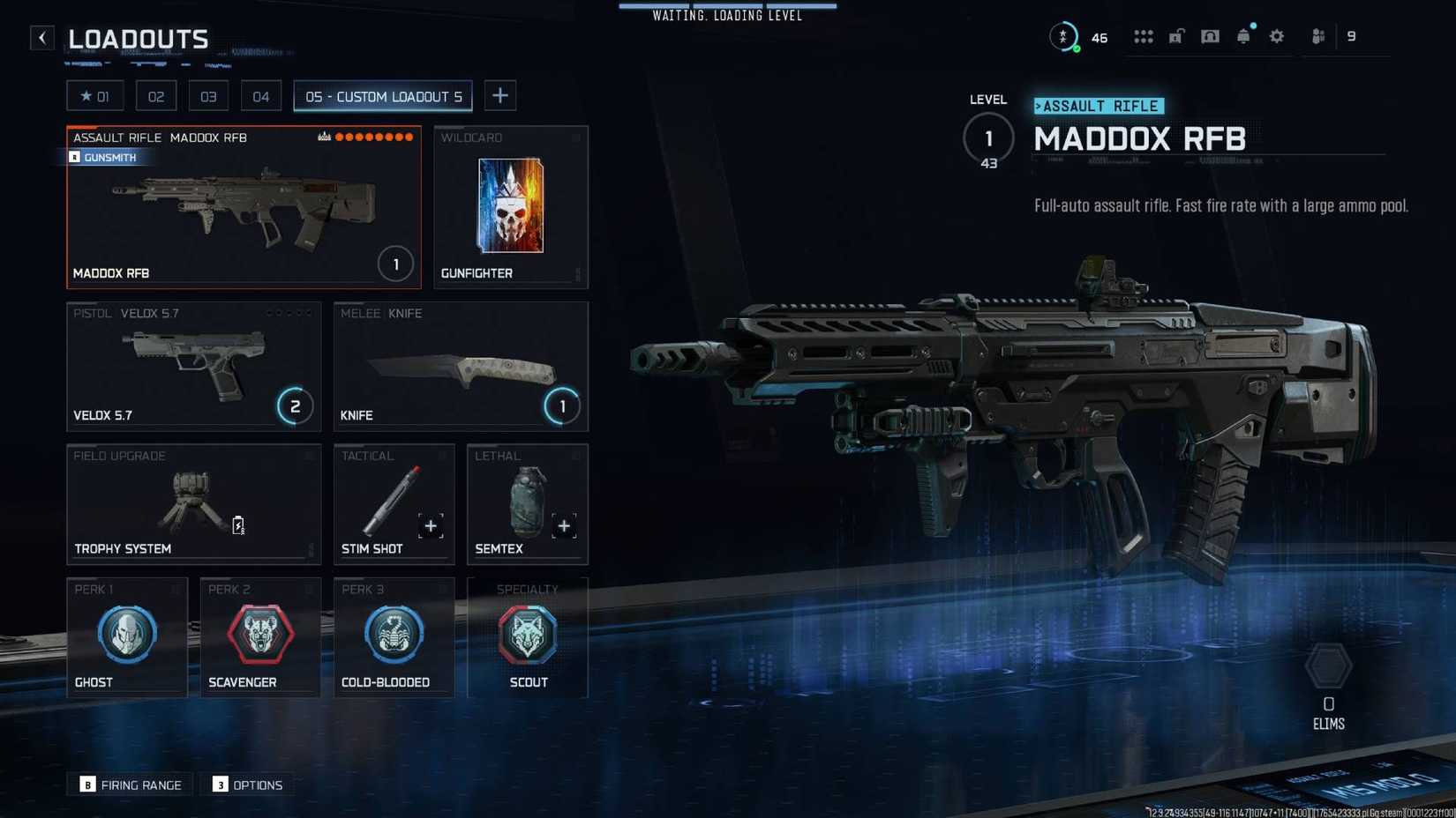 The Maddox RFB in Black Ops 7 with the class listed in this guide.