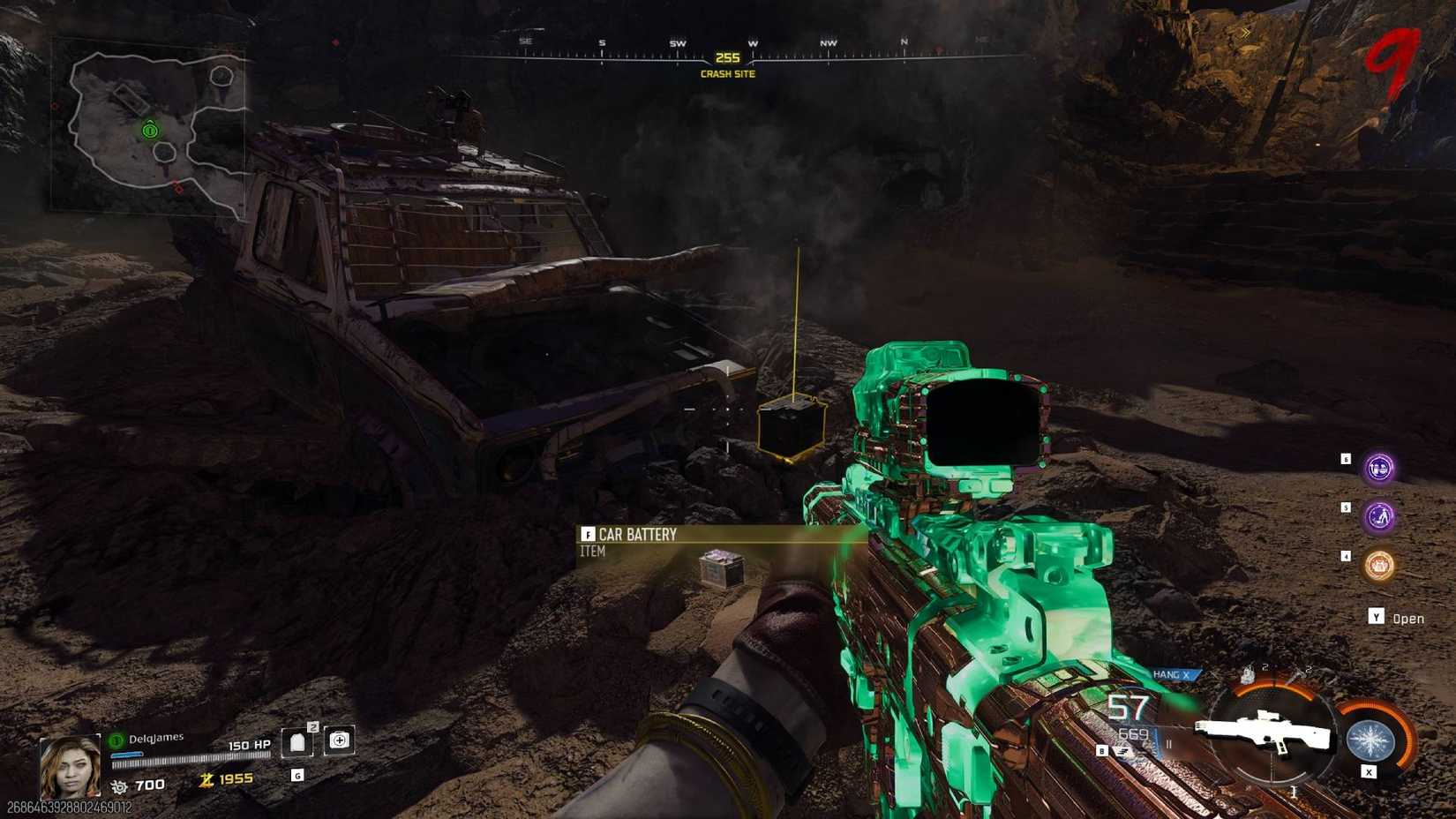 The car battery on the floor in Black Ops 7.