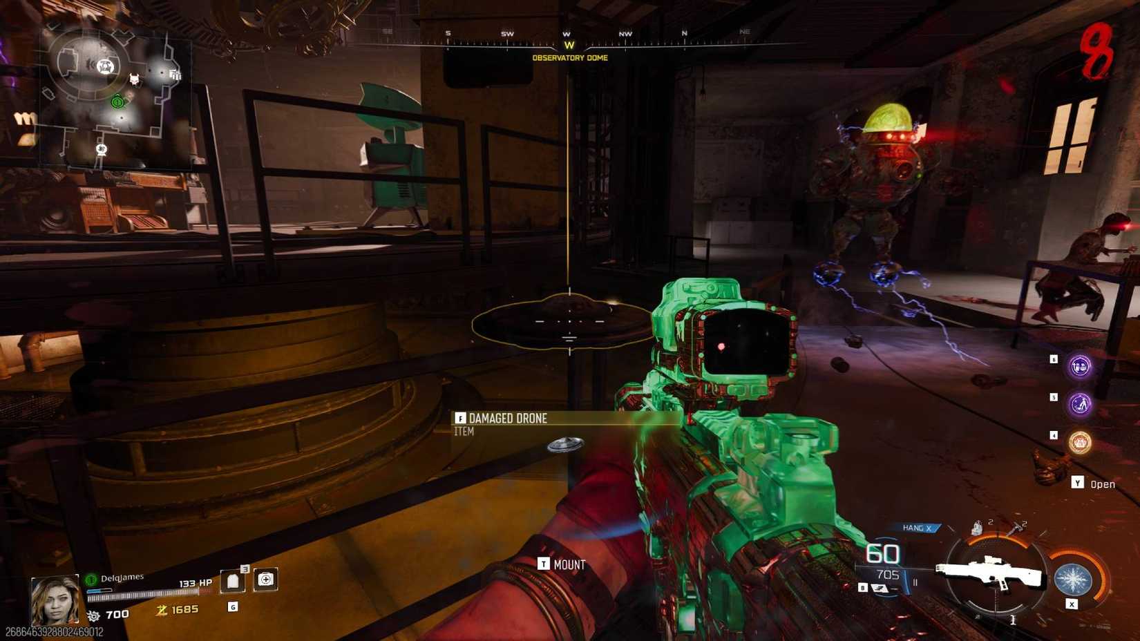 The damaged drone dropped in Black Ops 7 after destroying it near Oscar.