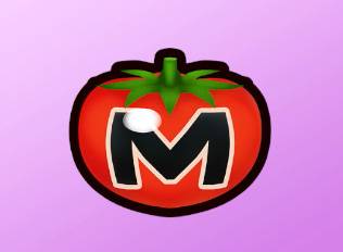 A sticker of a Maximum Tomato