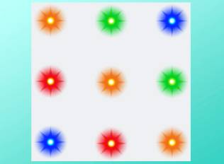 A pattern of multi-colored lights