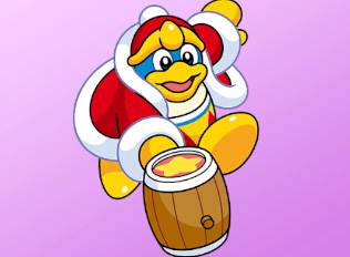 A sticker of King Dedede slamming down his hammer
