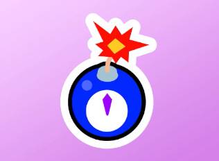 A sticker of a time bomb