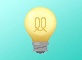 A decal of a lightbulb