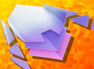 The purple and pink Paper Star in Kirby Air Riders