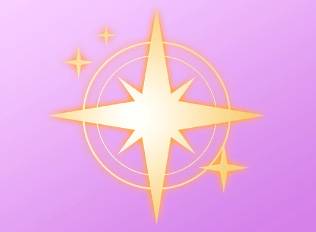 A sticker of sparkles