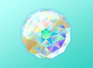 A decal of a diamond circle