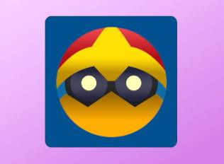 A circle portrait of Robo Dedede in a Kirby Air Riders License Card Icon