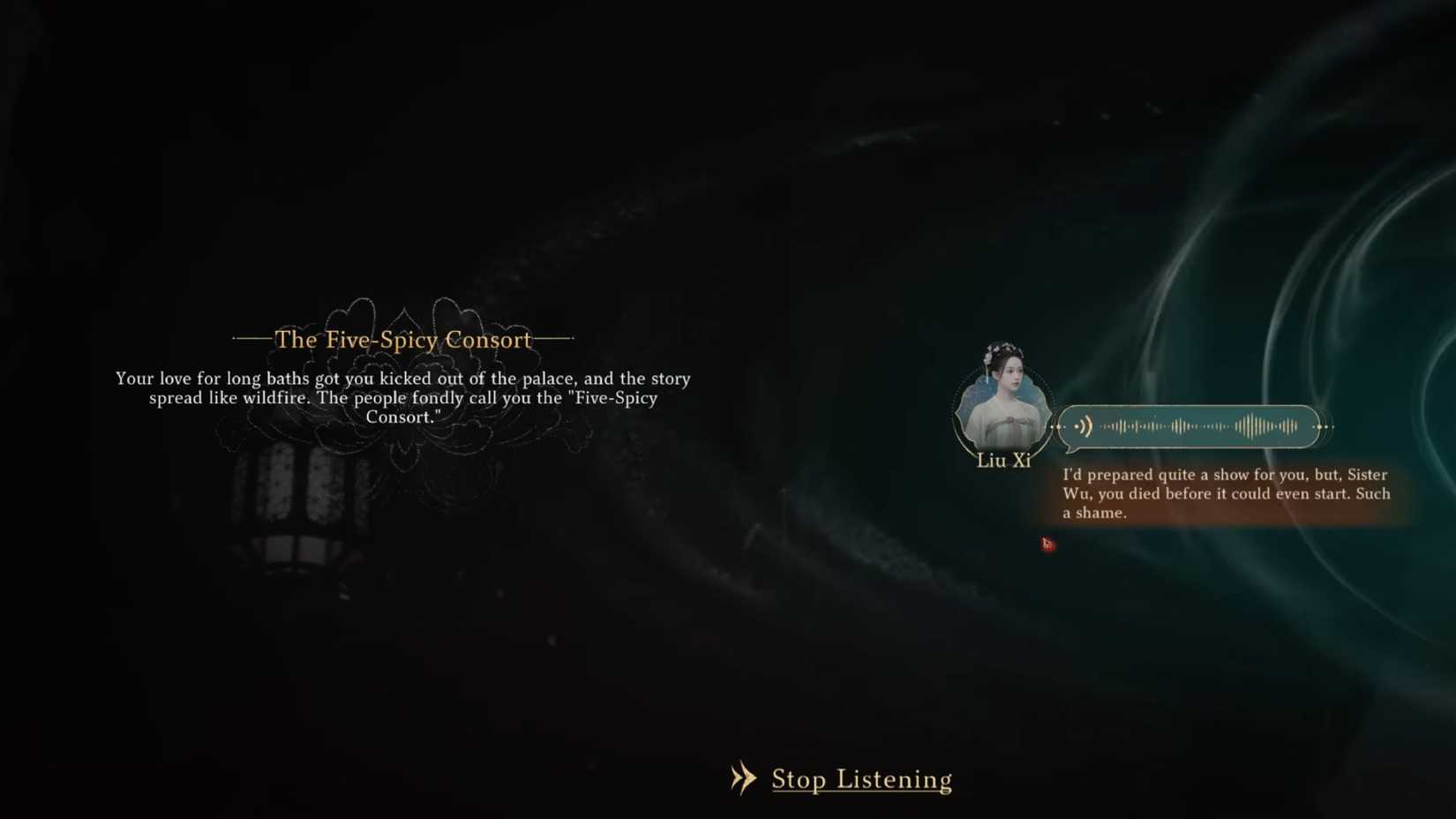 The player discovers they have been thrown out of the palace for... 