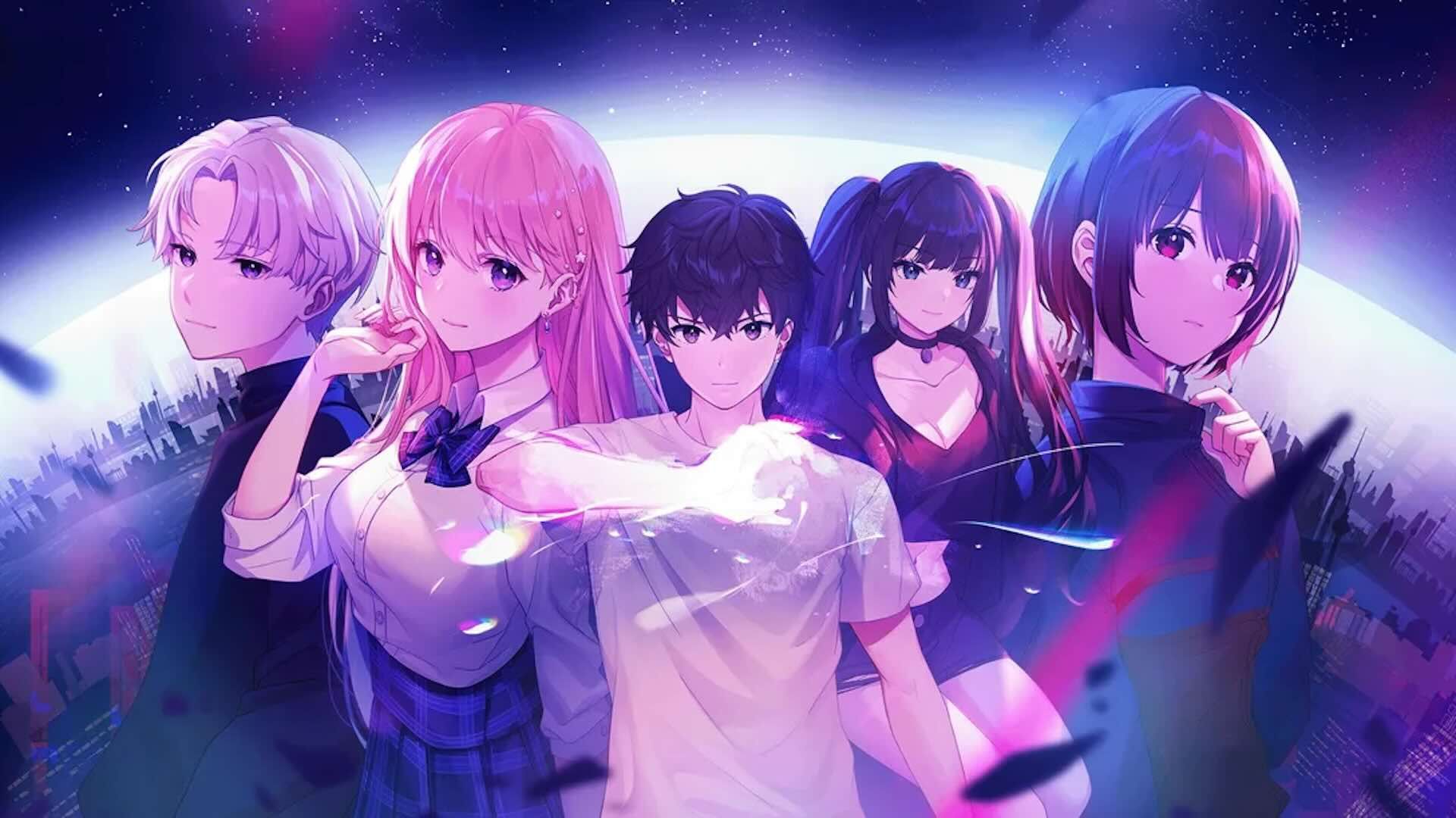 Anime characters gather in key art for Eternights one of the free Epic Games Store games