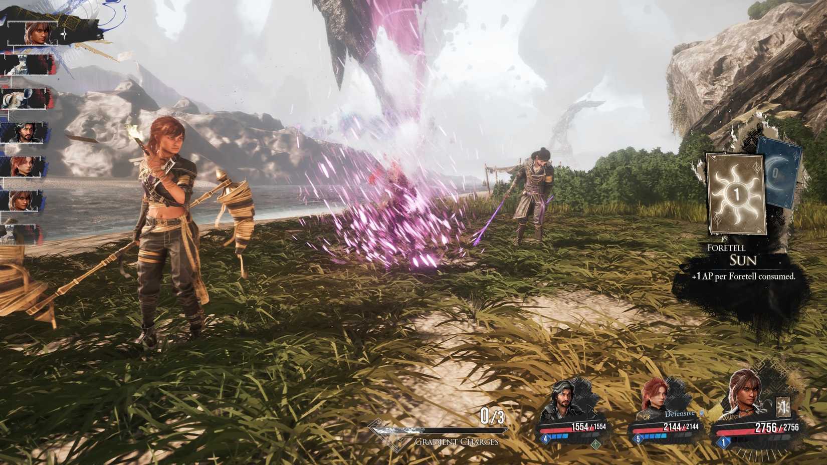 Sciel buffing Maelle in Expedition 33