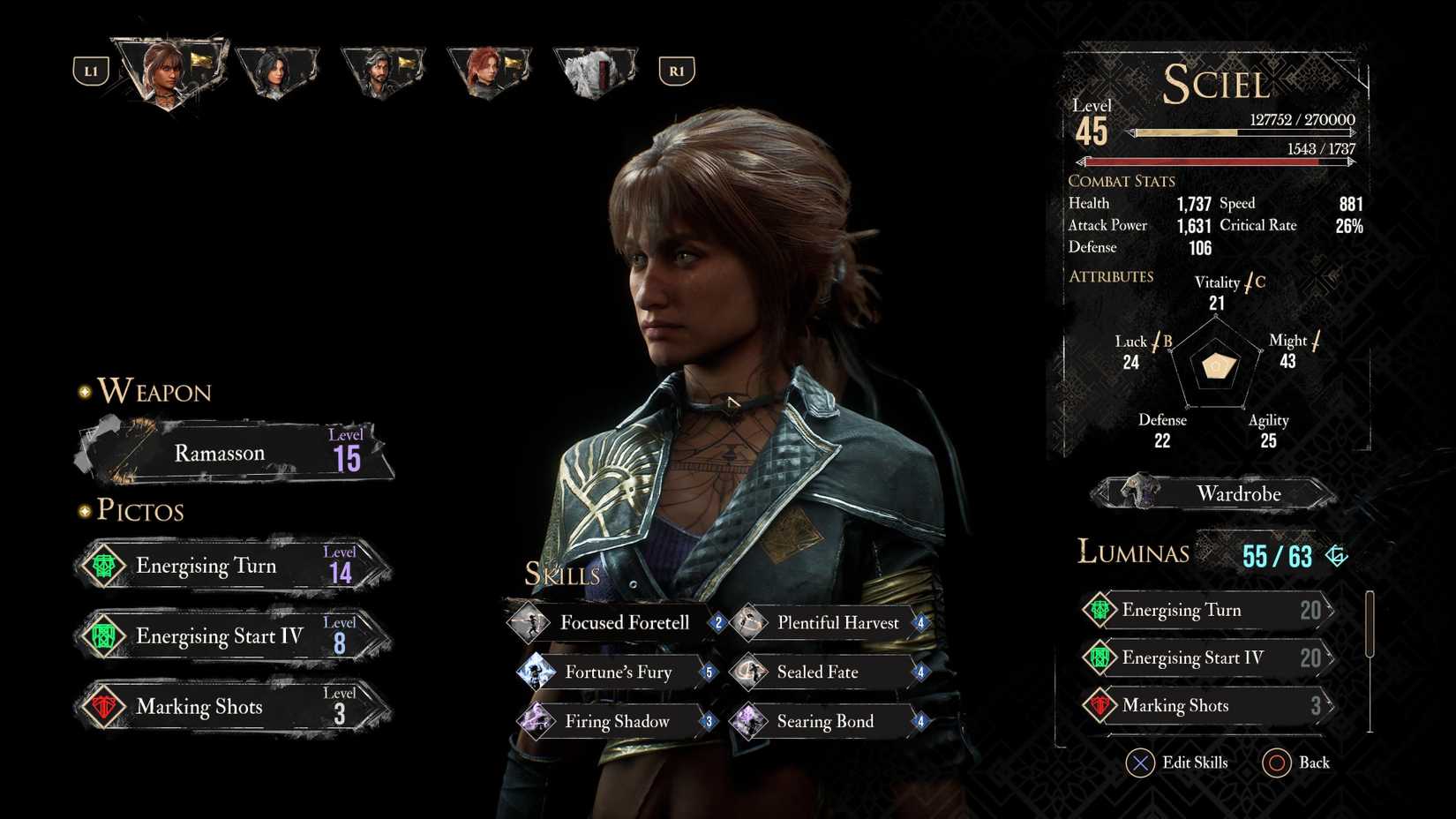 Sciel's overview in Expedition 33