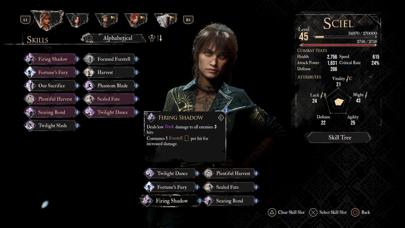 Sciel's skills in Expedition 33