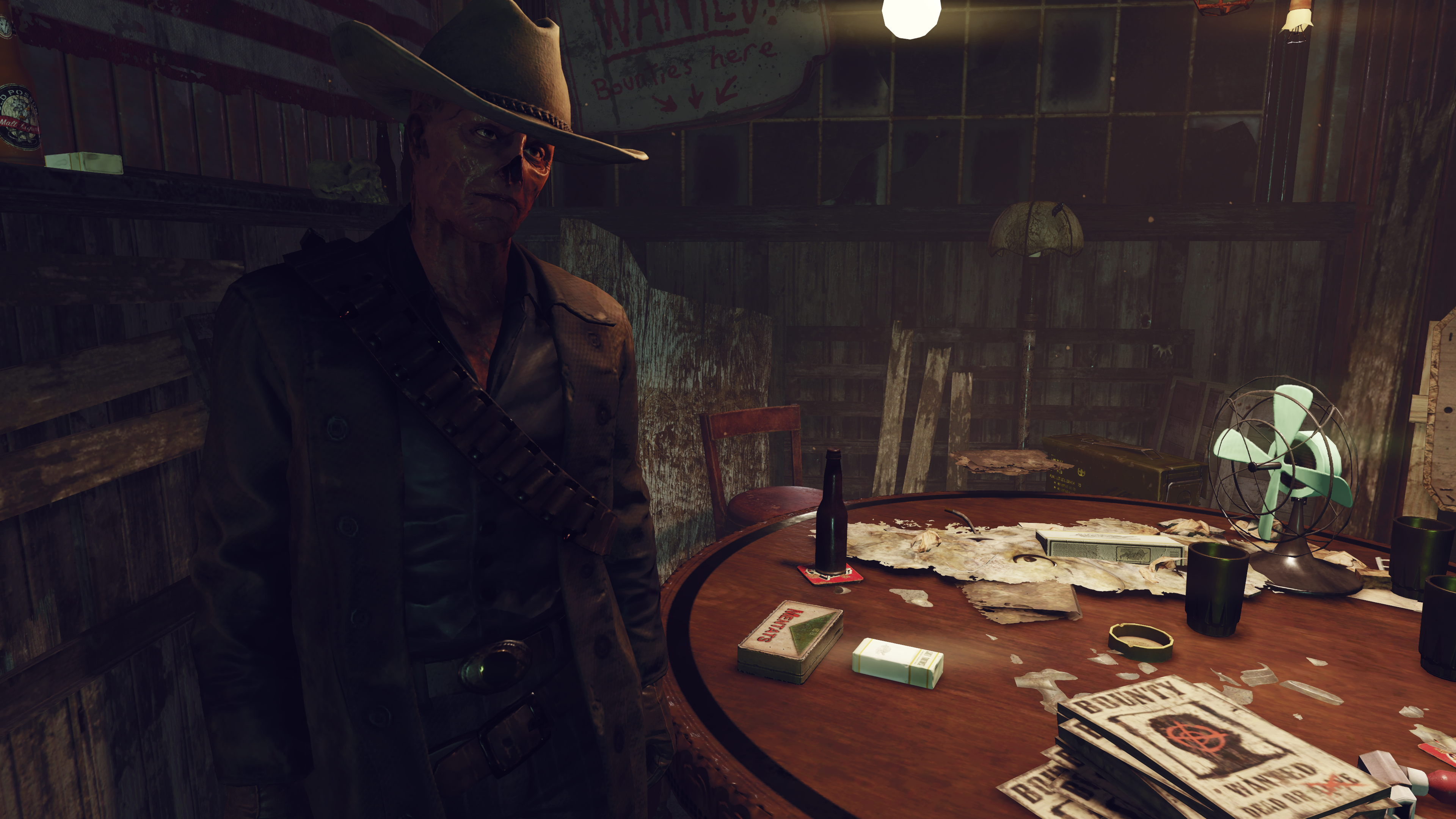 A close up of The Ghoul in Fallout 76