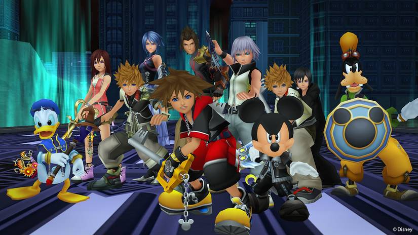All of the heroes in the Kingdom Heart series unite in a scene from Dream Drop Distance