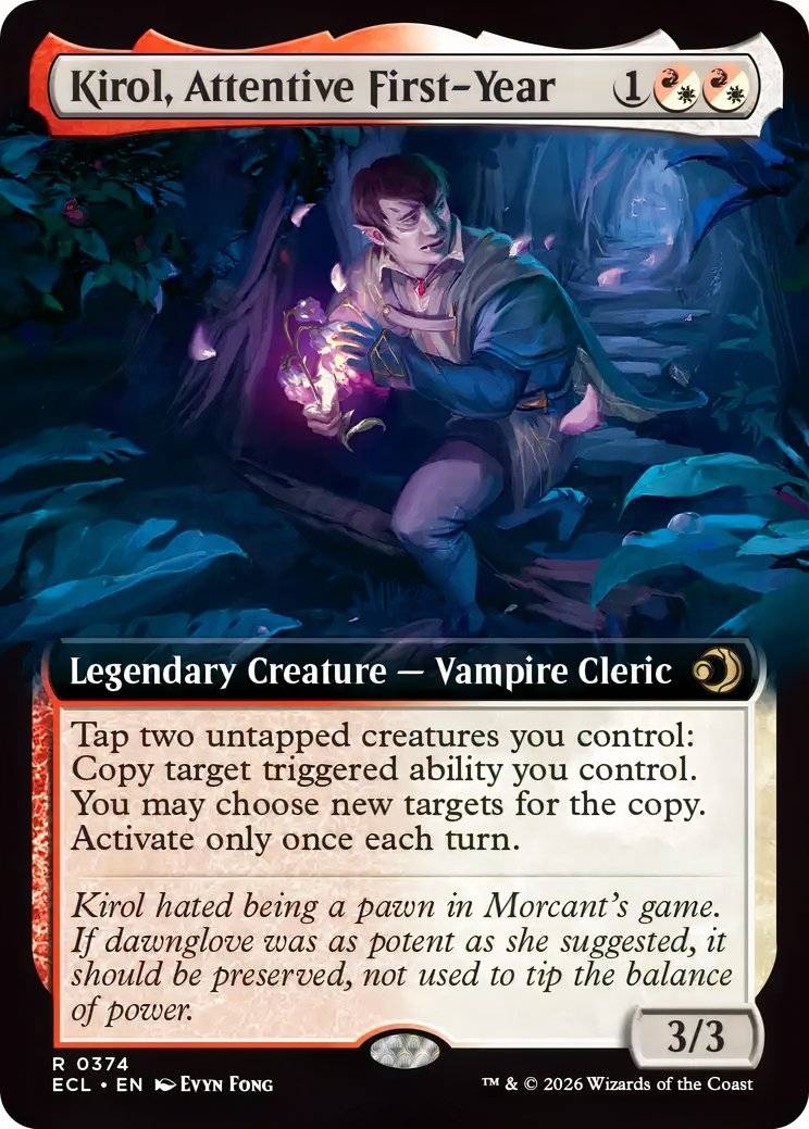  The Gathering card from Lorwyn Eclipsed depicting the vampire Kirol