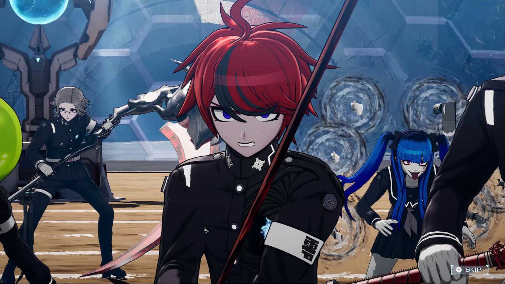 Takumi, Darumi, and Eito going into battle in Last Defense Academy