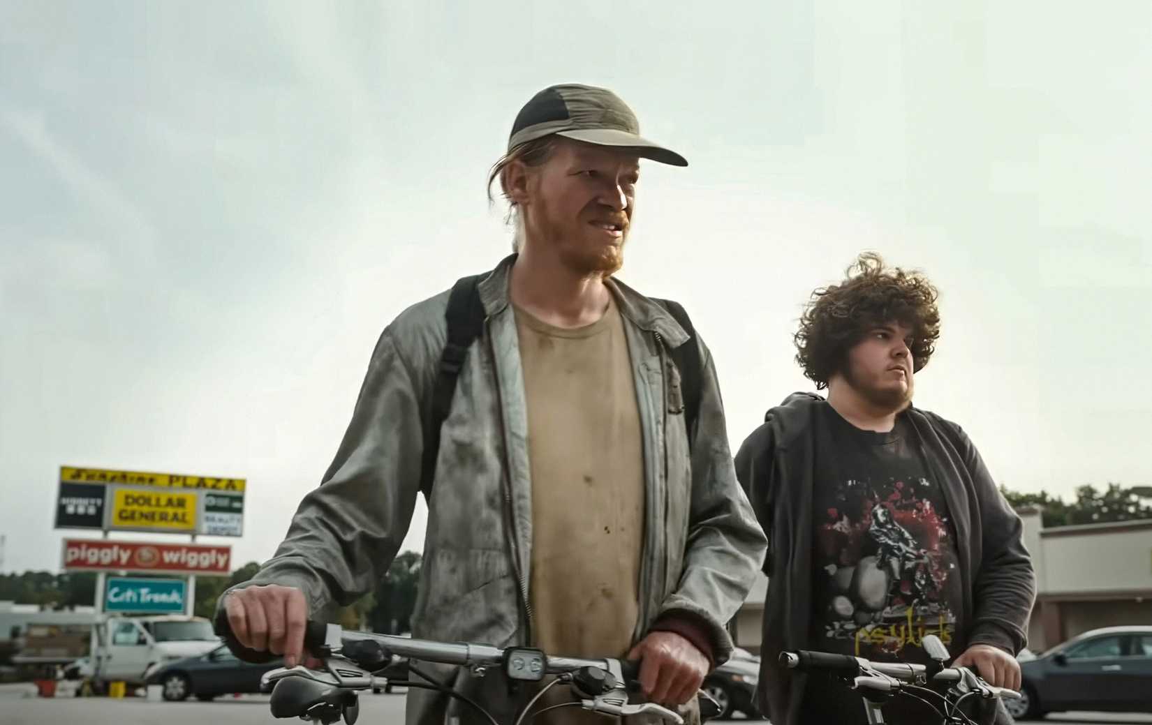 A scene from the film Bugonia