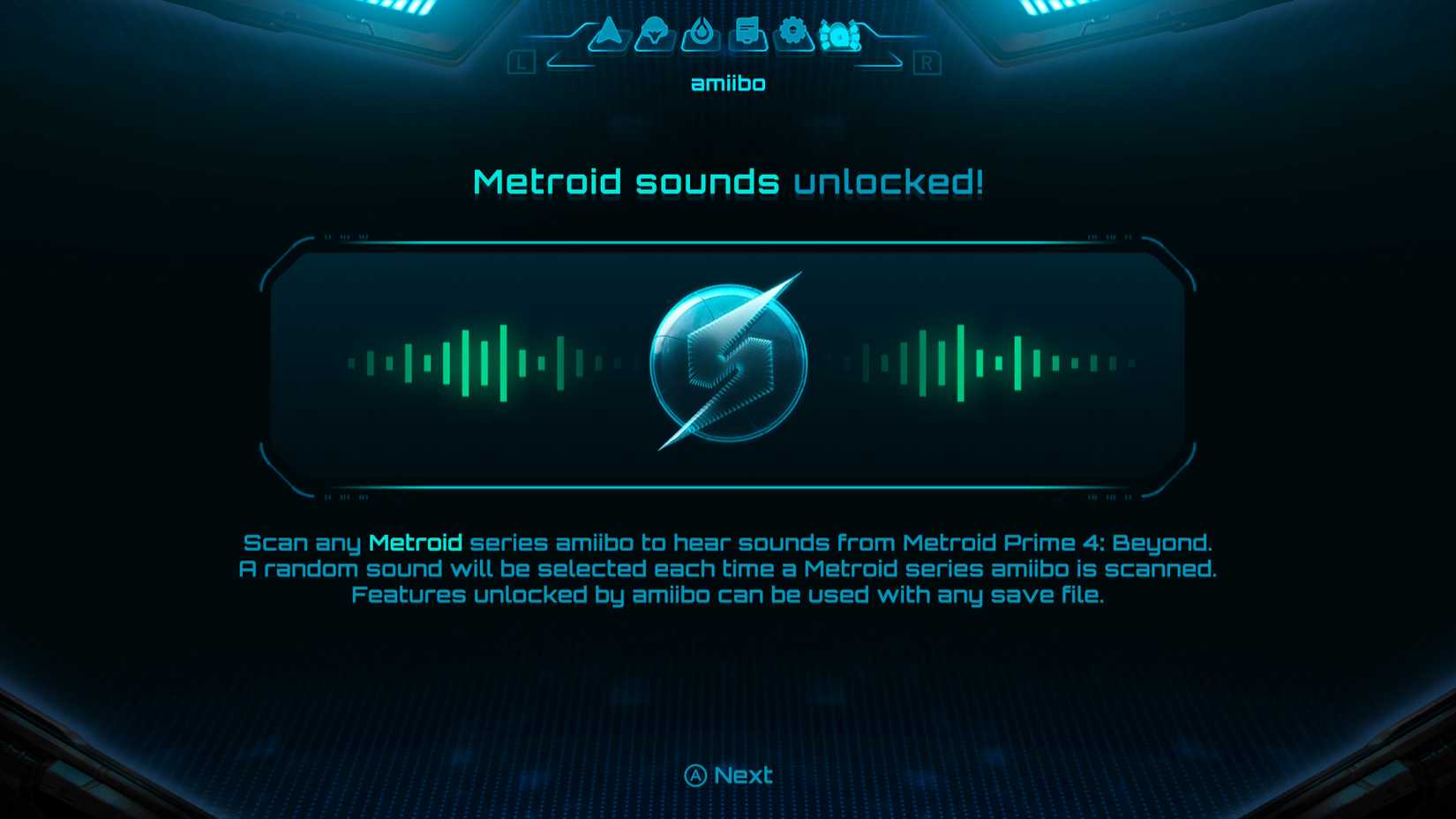 Metroid Menu Screen All amiibo unlocks and rewards in Metroid Prime 4: Beyond