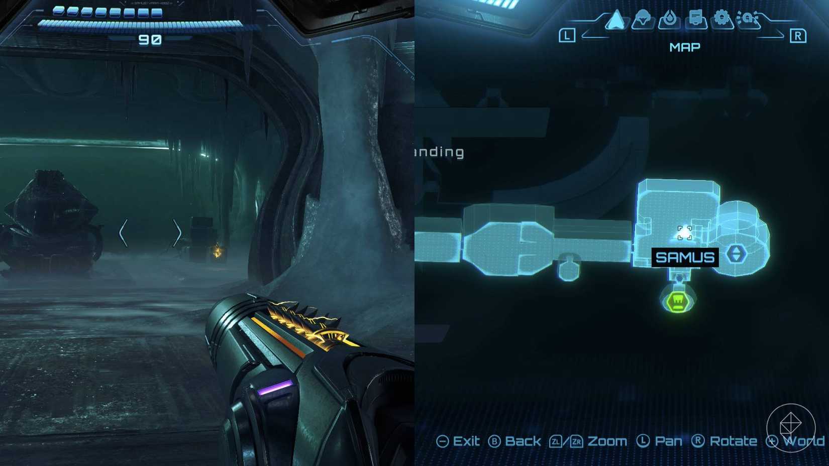 The elevator landing expansion in Metroid Prime 4