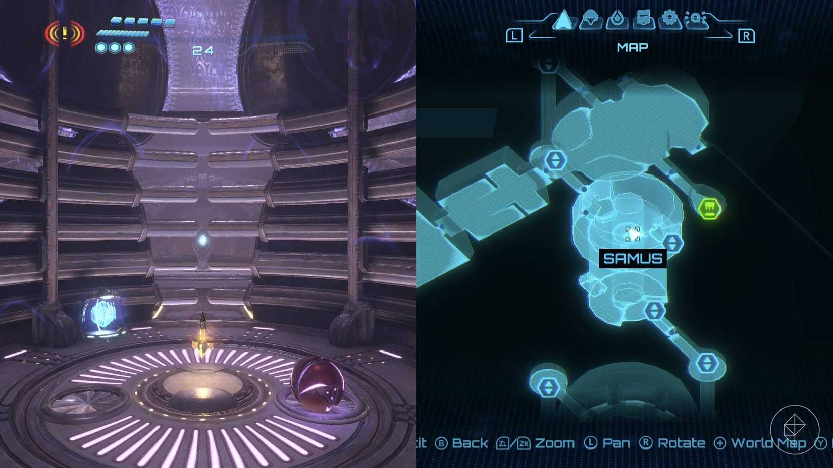 The irradiation room expansion in Metroid Prime 4
