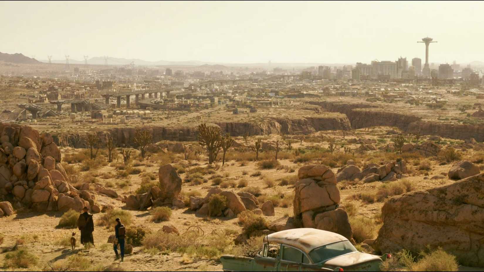 View of the New Vegas skyline in Episode 1 of Fallout Season 2.