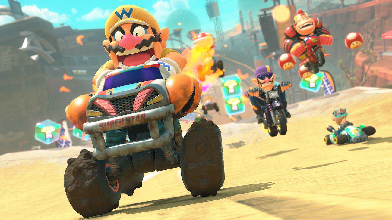 Wario wins a race for the best games of 2025 in Mario Kart World