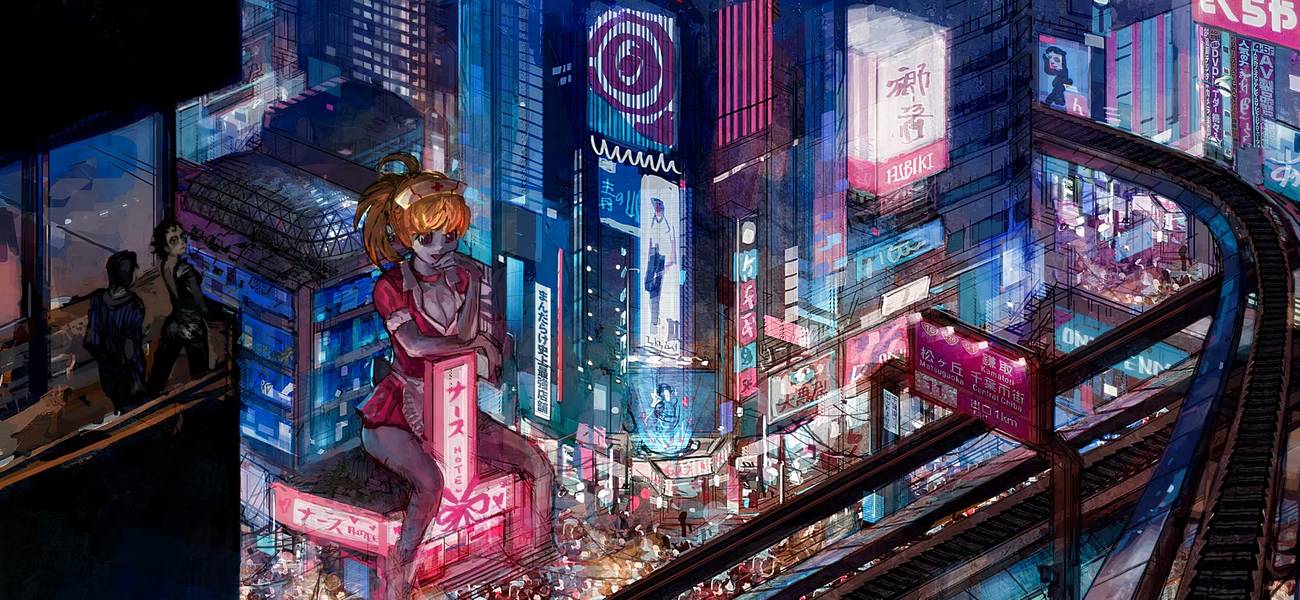 Concept Art for Night City in Vincenzo Natali's Neuromancer