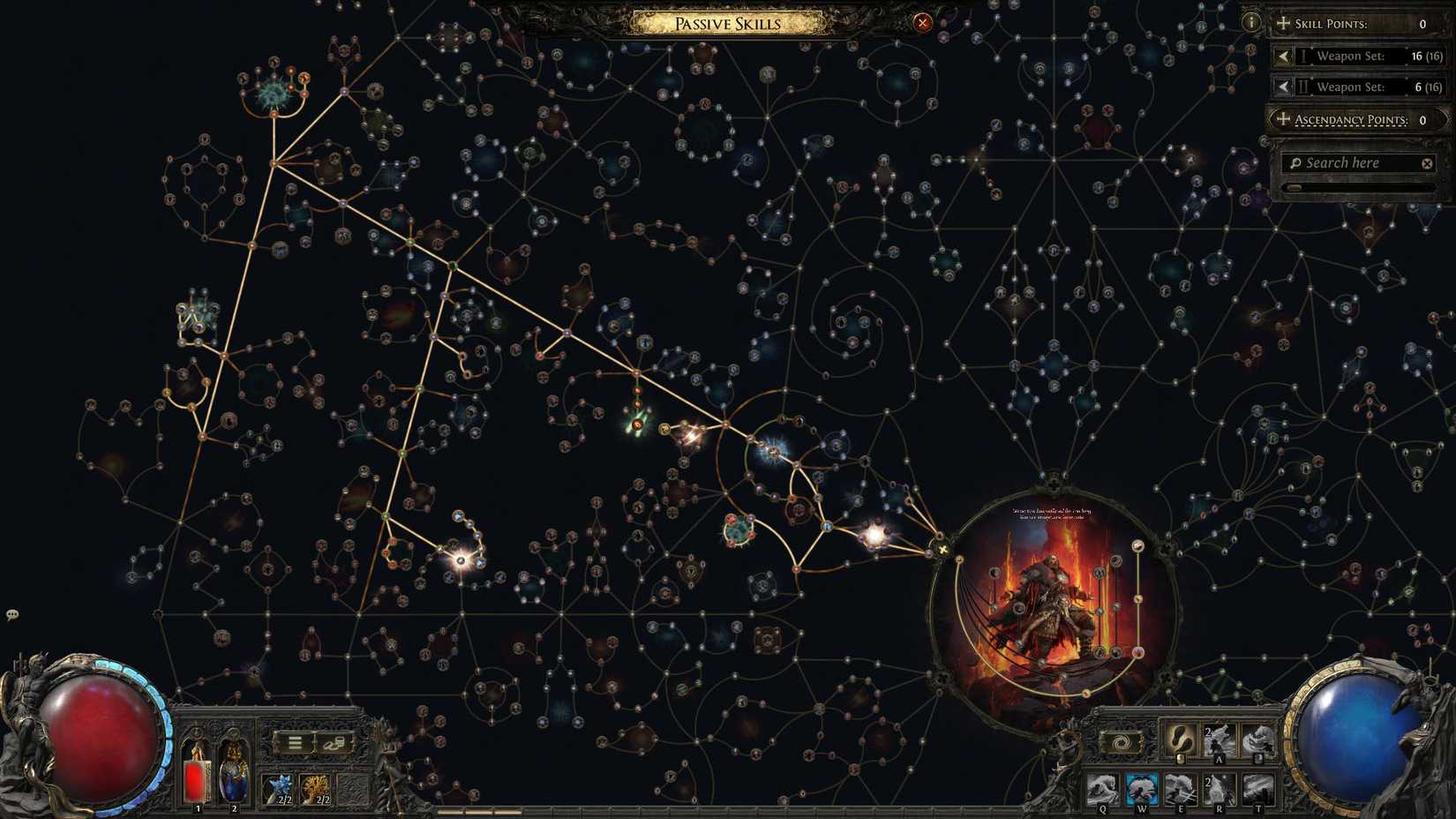 A Path of Exile 2 screenshot showing the Druid's passive skill tree