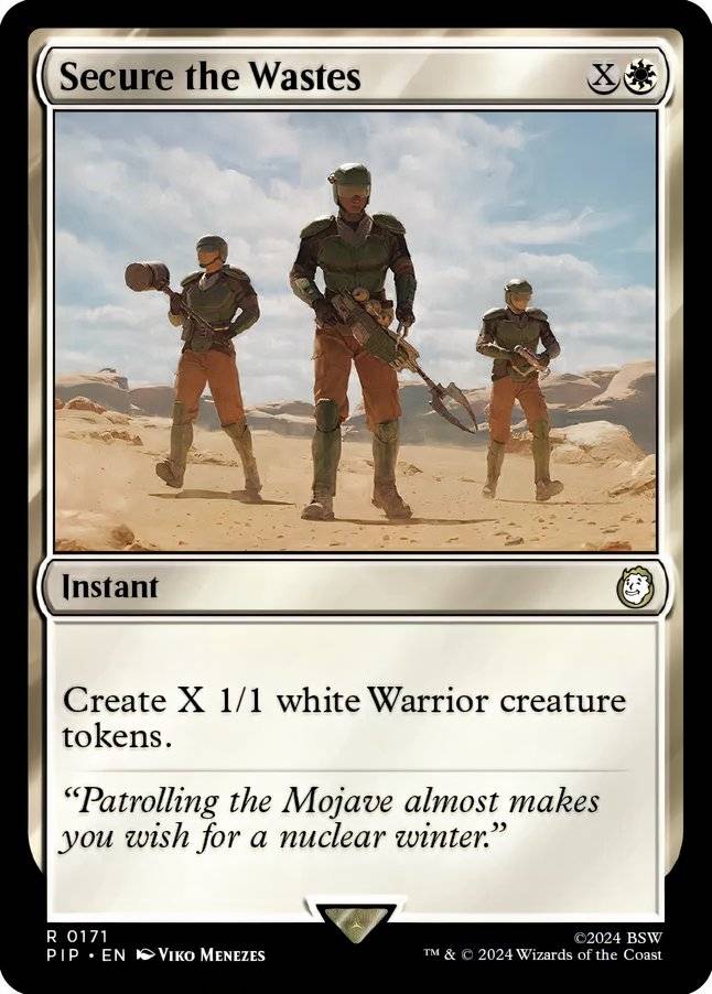  The Gathering card called Secure the Wastes