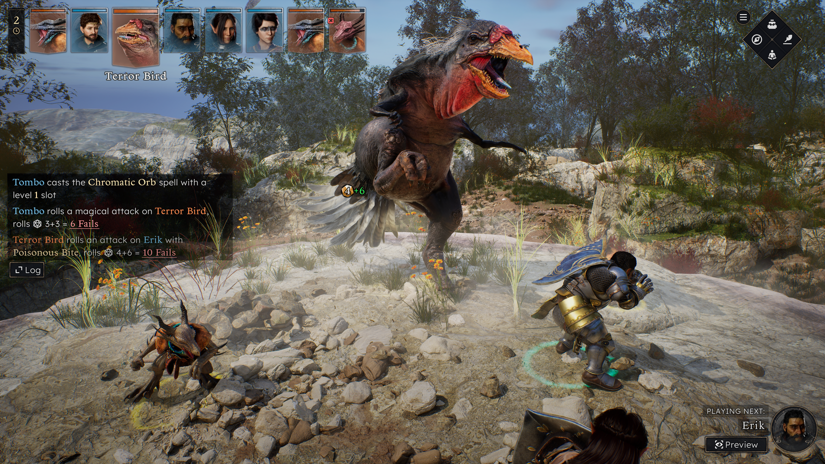 Screenshot depicting D&D-style combat in Solasta 2.