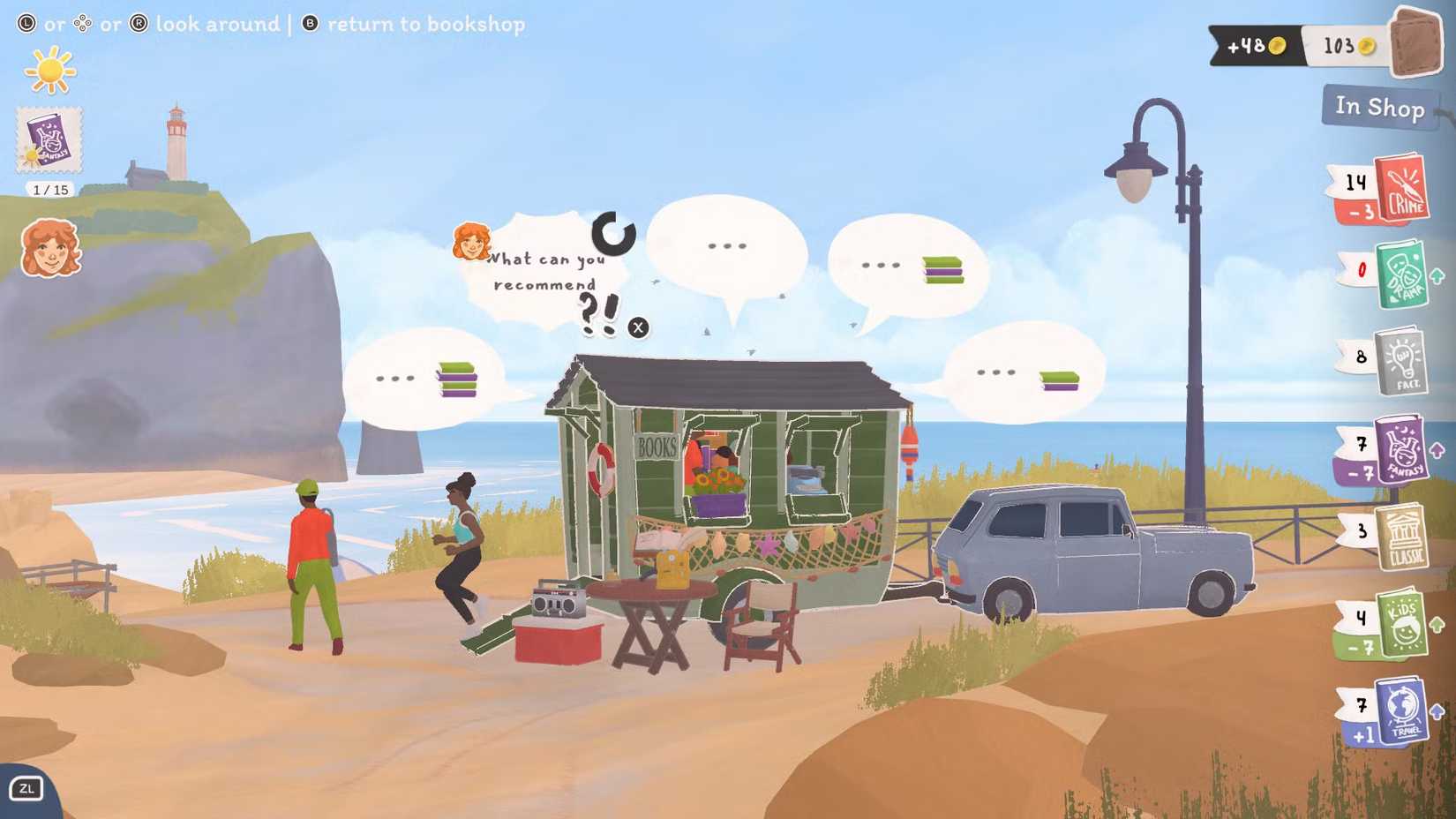 Bookstonbury, a beachside town, as seen in Tiny Bookshop.