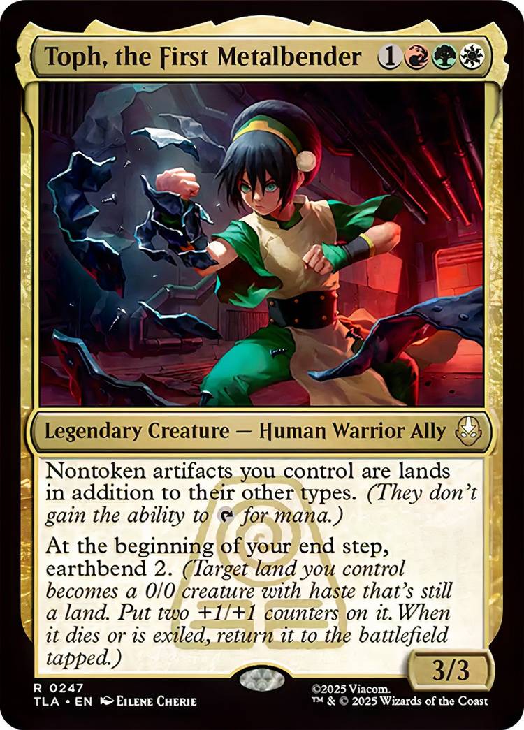 Toph, o primeiro Metalbender Magic: The Gathering card