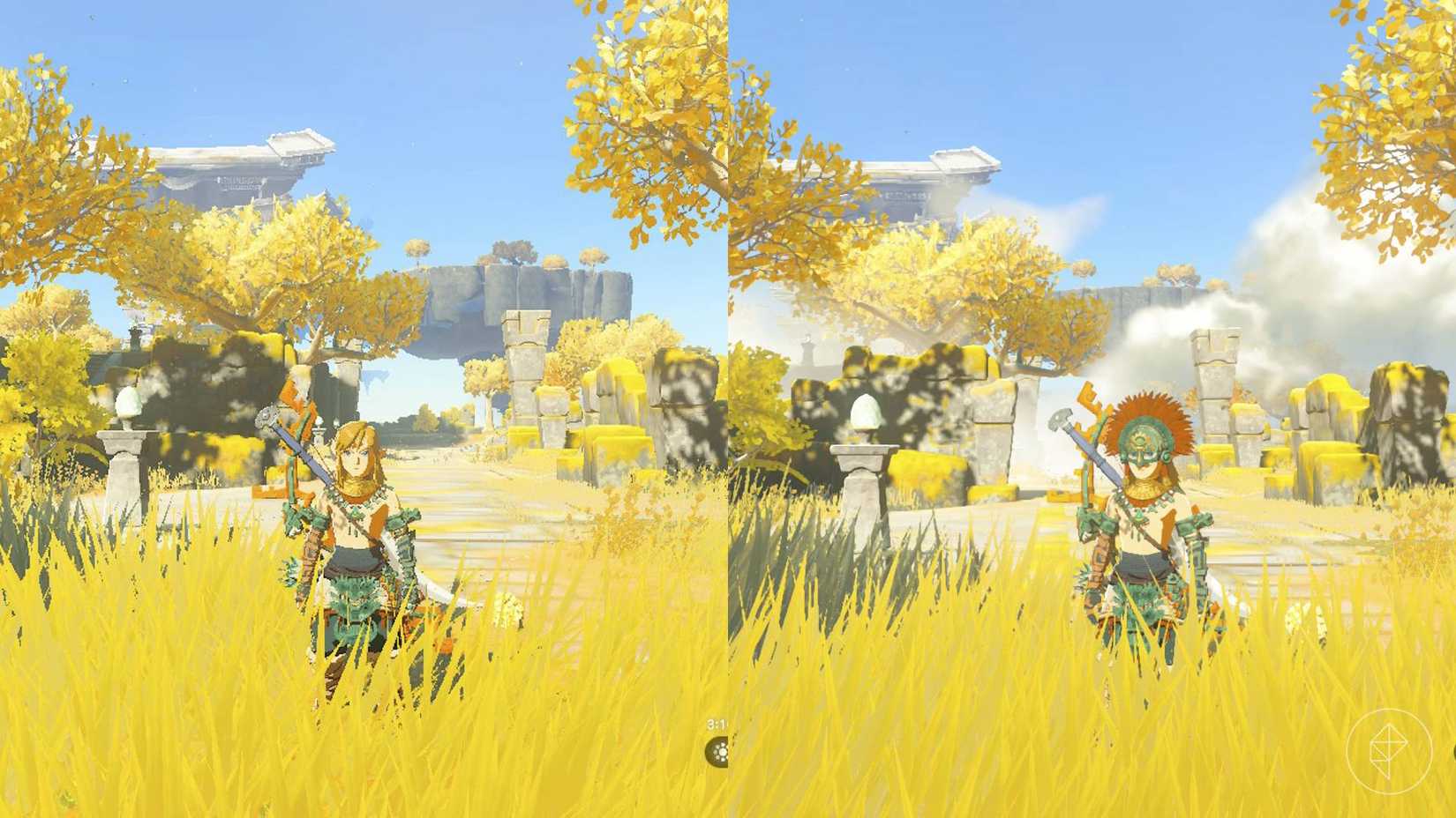 A grass comparison in Tears of the Kingdom