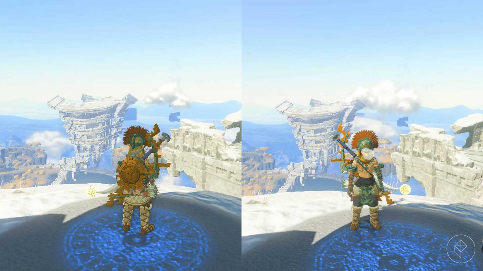 A distance comparison in Tears of the Kingdom