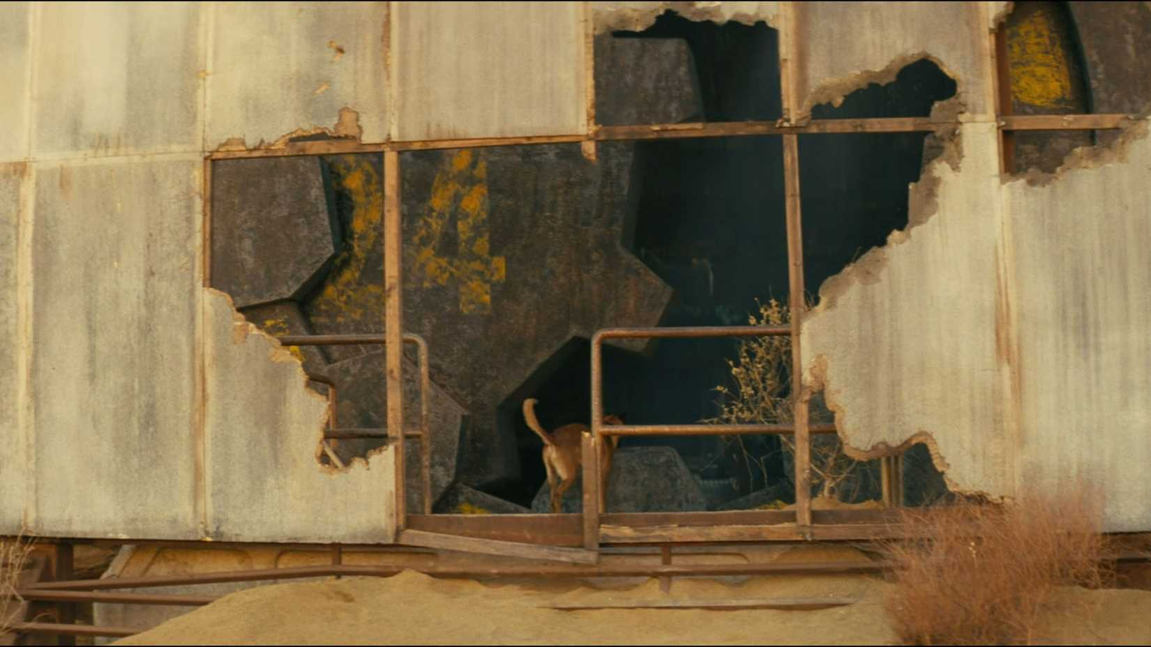 Dogmeat enters Vault 24 in Episode 1 of Season 2 of Fallout.