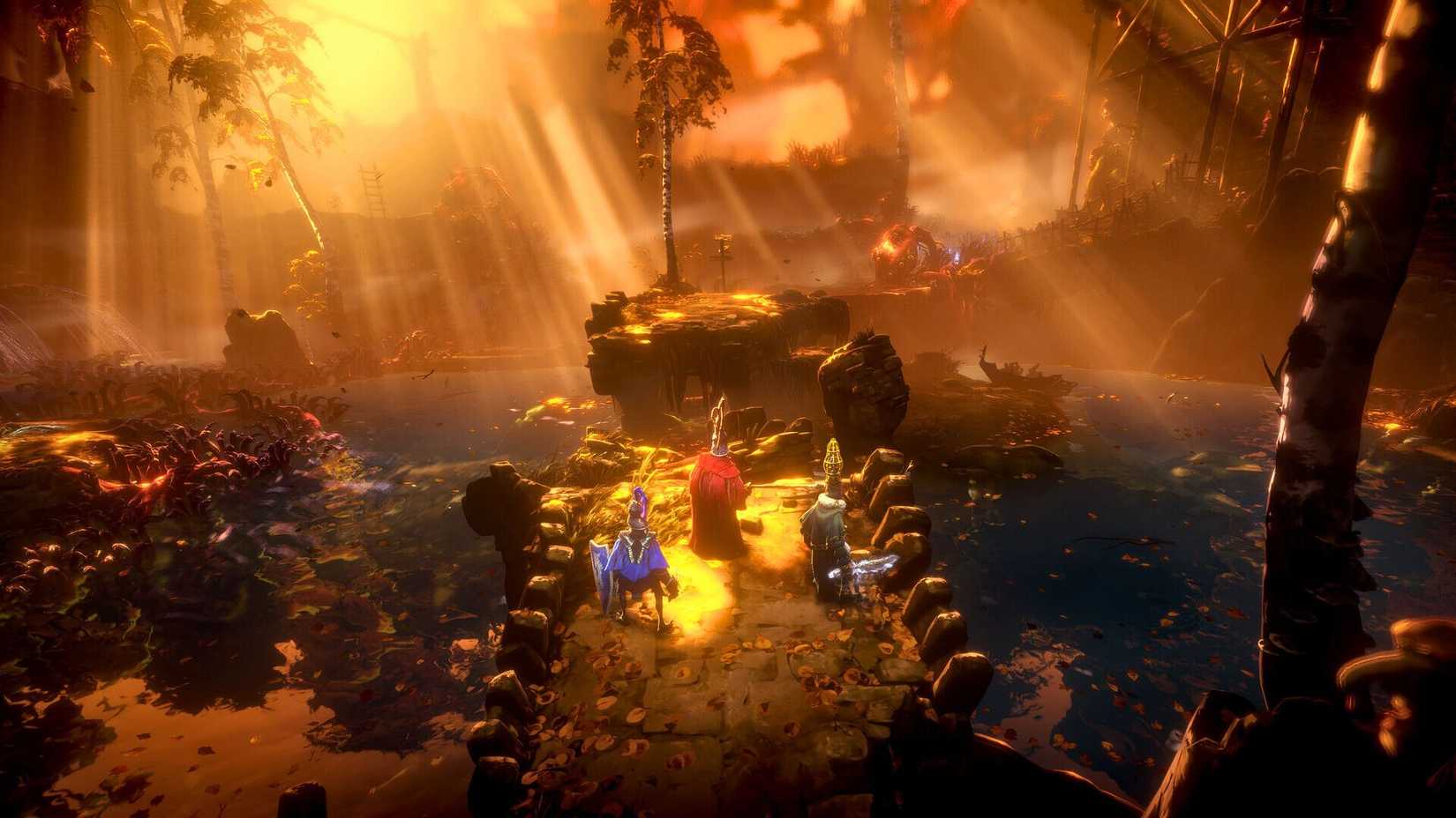 A screenshot from No Rest for the Wicked. It shows a group of warriors standing together.