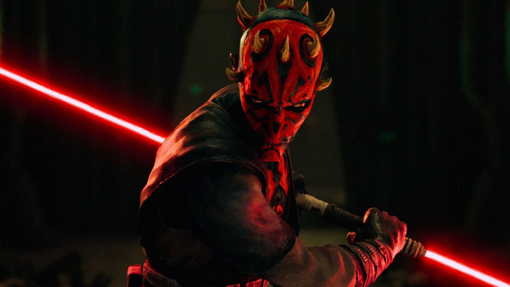  Maul – Shadow Lord. It depicts Darth Maul, an alien with red skin, dark markings and a double-sided red lightsaber, glaring.