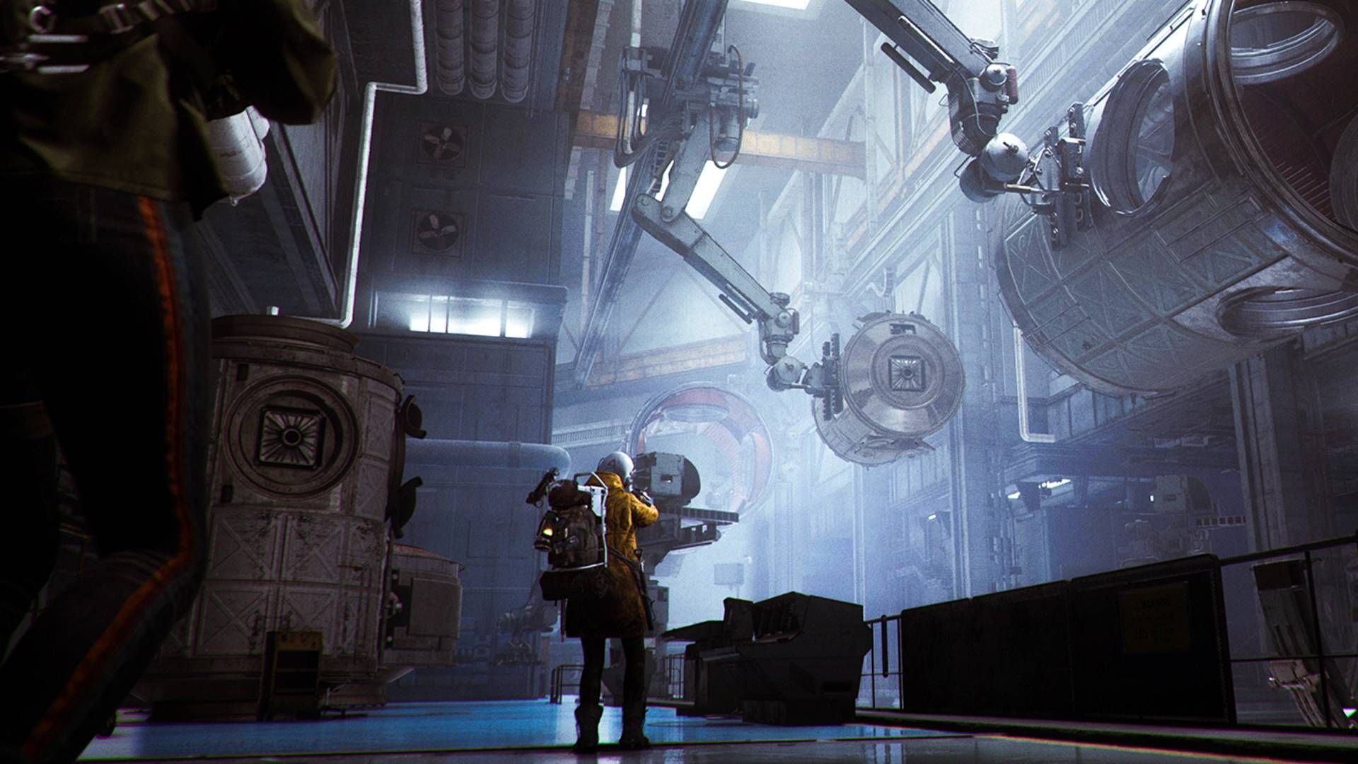 A raider in Arc Raiders standing in Assembly on Stella Montis.