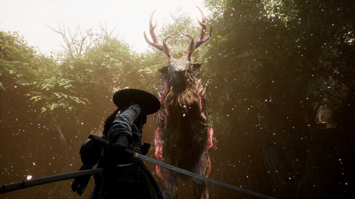Emma faces a magical elk-like creature in Beast of Reincarnation