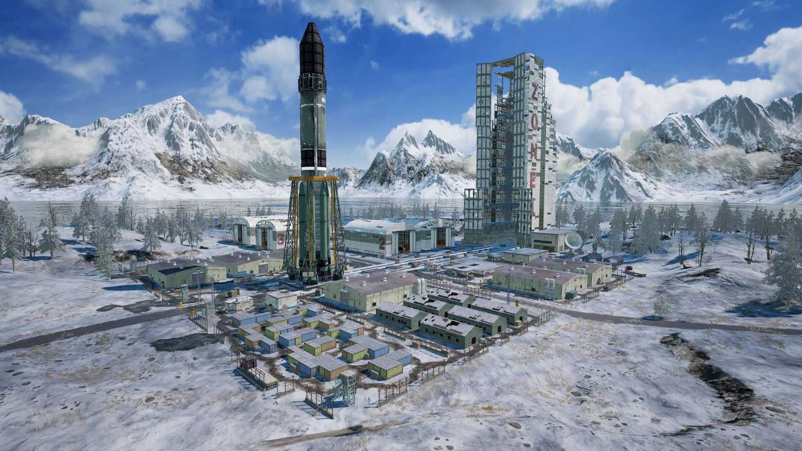 The Cosmodrome on Vikendi in PUBG.