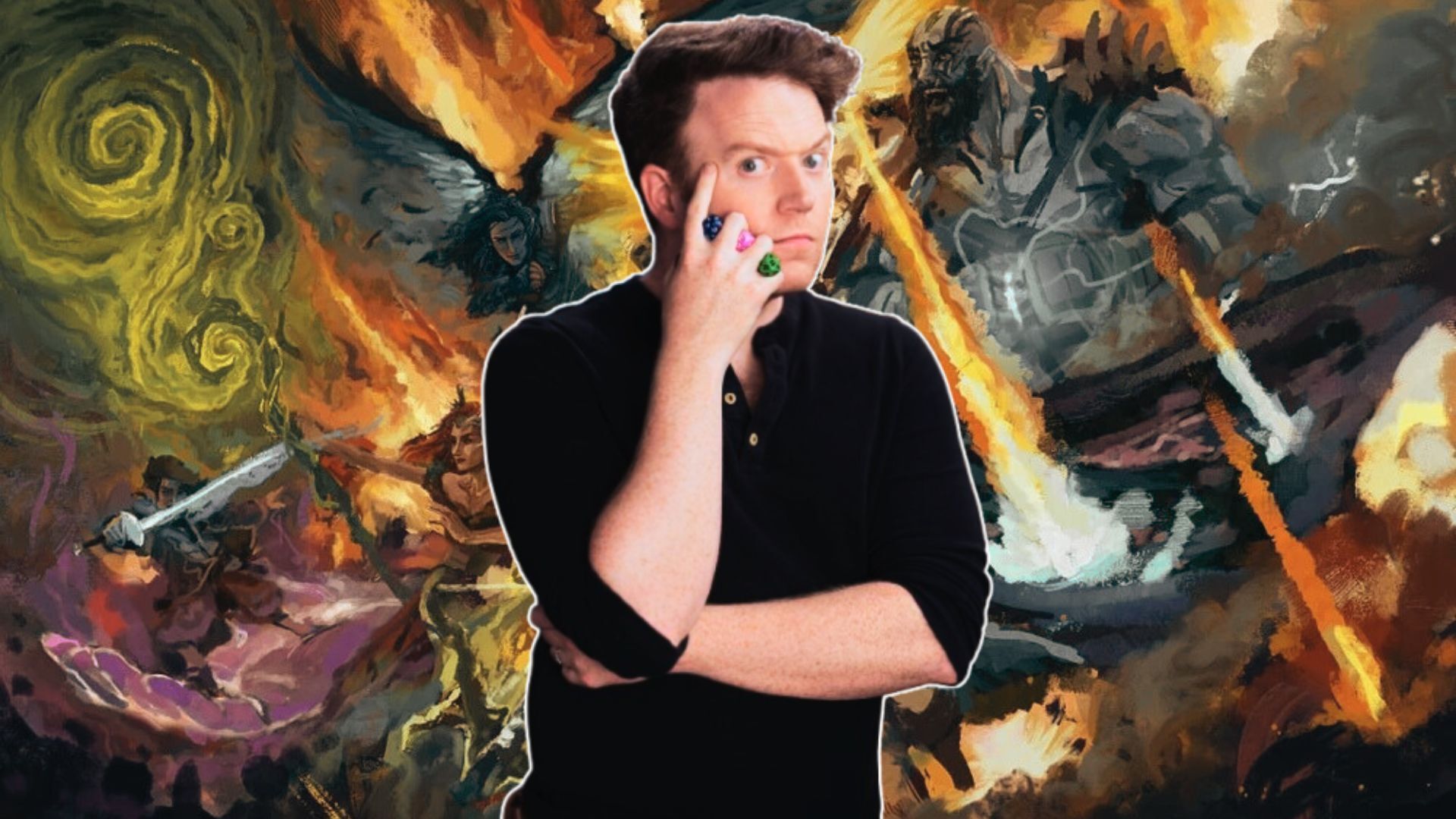 brennan lee mulligan in front of critical role vestiges of divergence wielded by Vox Machina