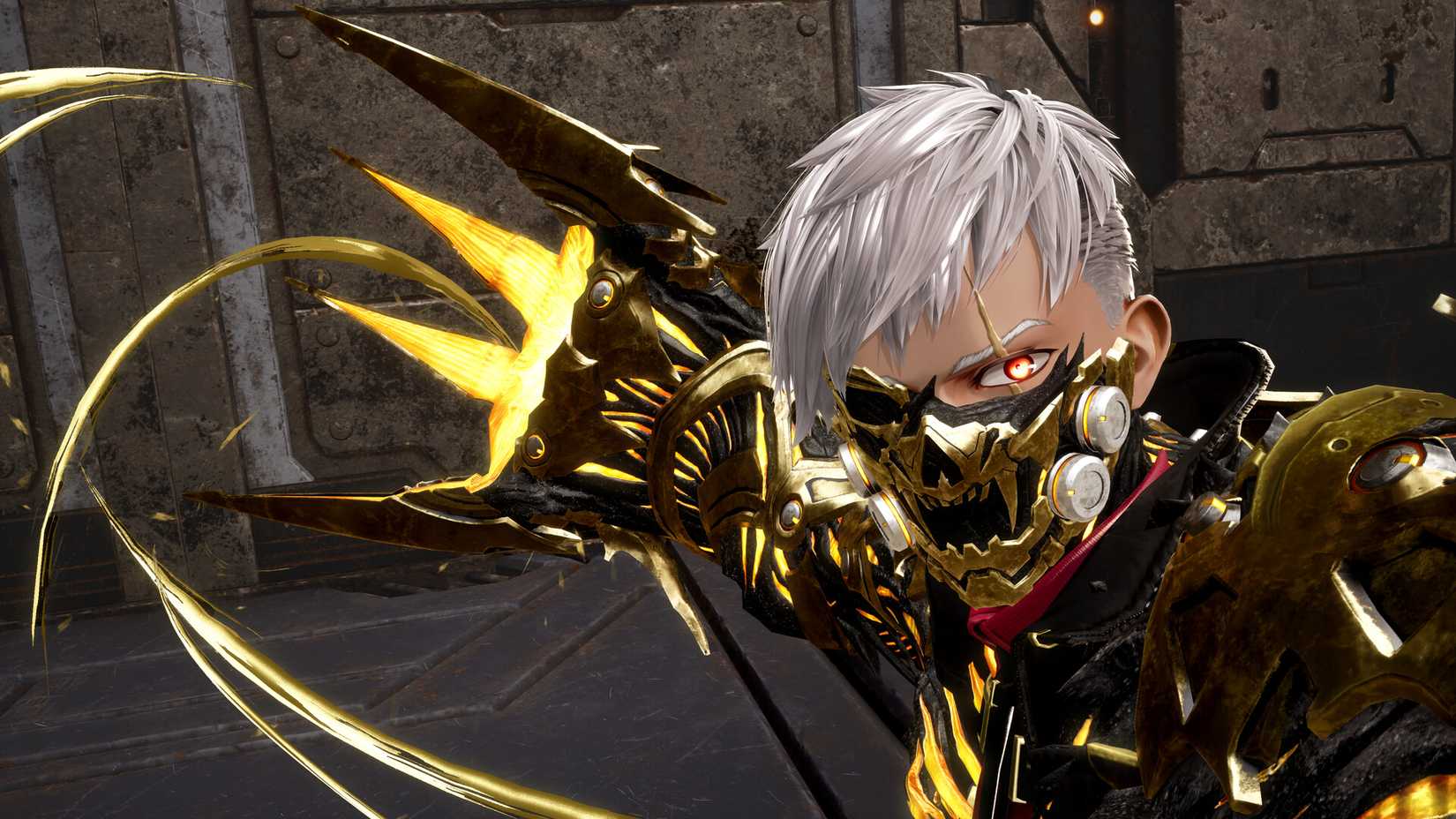 The main character of Code Vein 2 performs a jail attack.