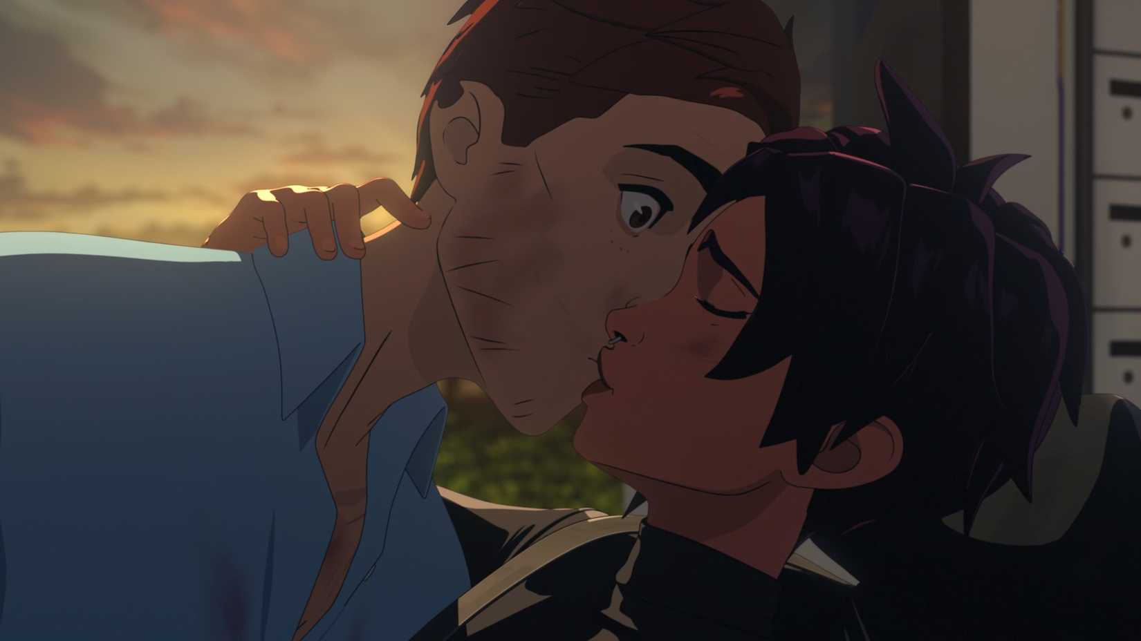 Robert kissing Invisigal in Dispatch