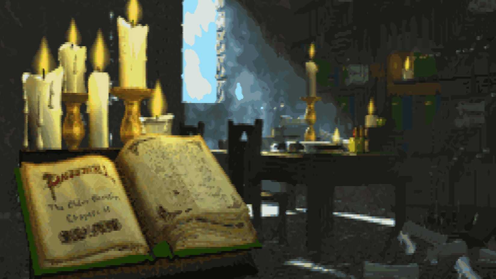 The opening scene in The Elder Scrolls 2: Daggerfall.